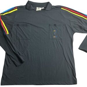 Adidas‎ Originals x Oyster Holdings Long Sleeve Polo XL Black Multicolor Stripe
